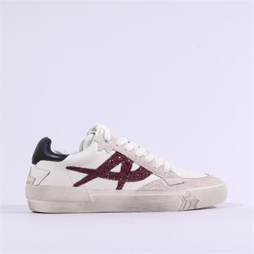 ASH Moonlight Distressed Laced Trainer - White Wine